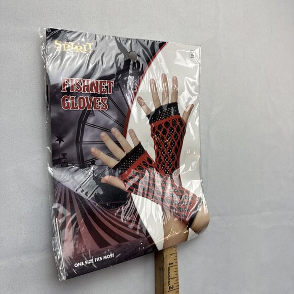 Spirit Halloween Fishnet Gloves Costume Accessory One Size - Picture 1 of 4